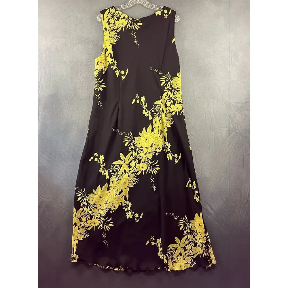 Dress-U II Sharon Maxi Dress and Cardigan Womens Size 22 Black Gold Goth Cottage